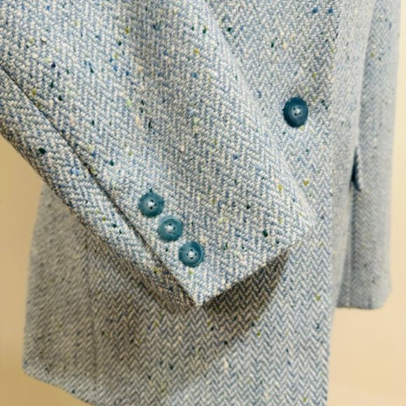 Gorgeous Blue Tweed Wool Blazer by Talbots sz.12 - Picture 3 of 9